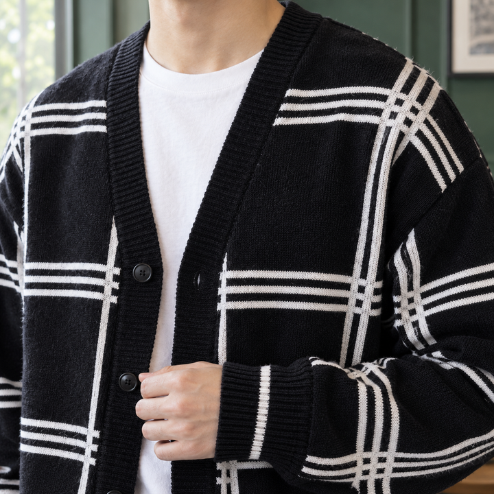 Peregrine Check Cardigan