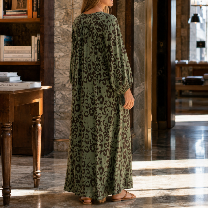 Edith Leopard Maxi Dress