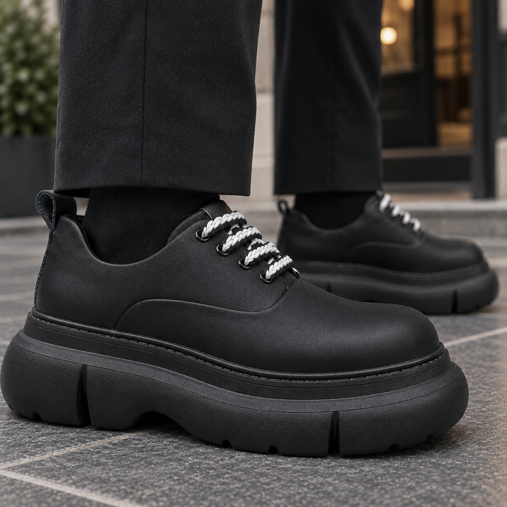 Cosenza-Napoli Leather Derby Shoes