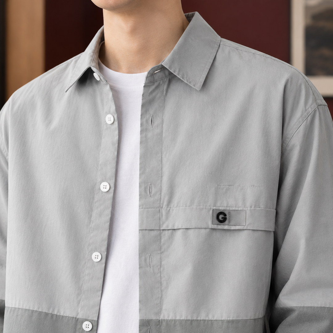 Laurence Color Block Overshirt