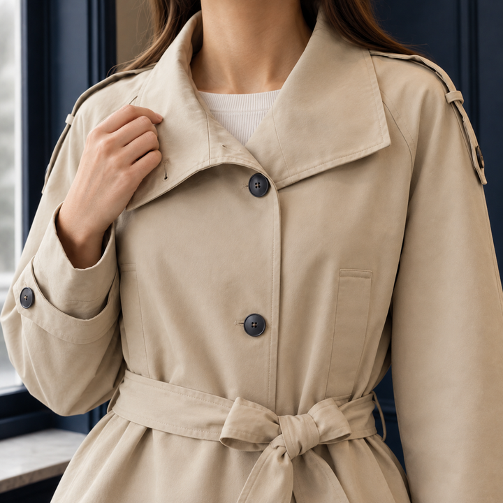 Genevieve-Marie Belted Trench Jacket