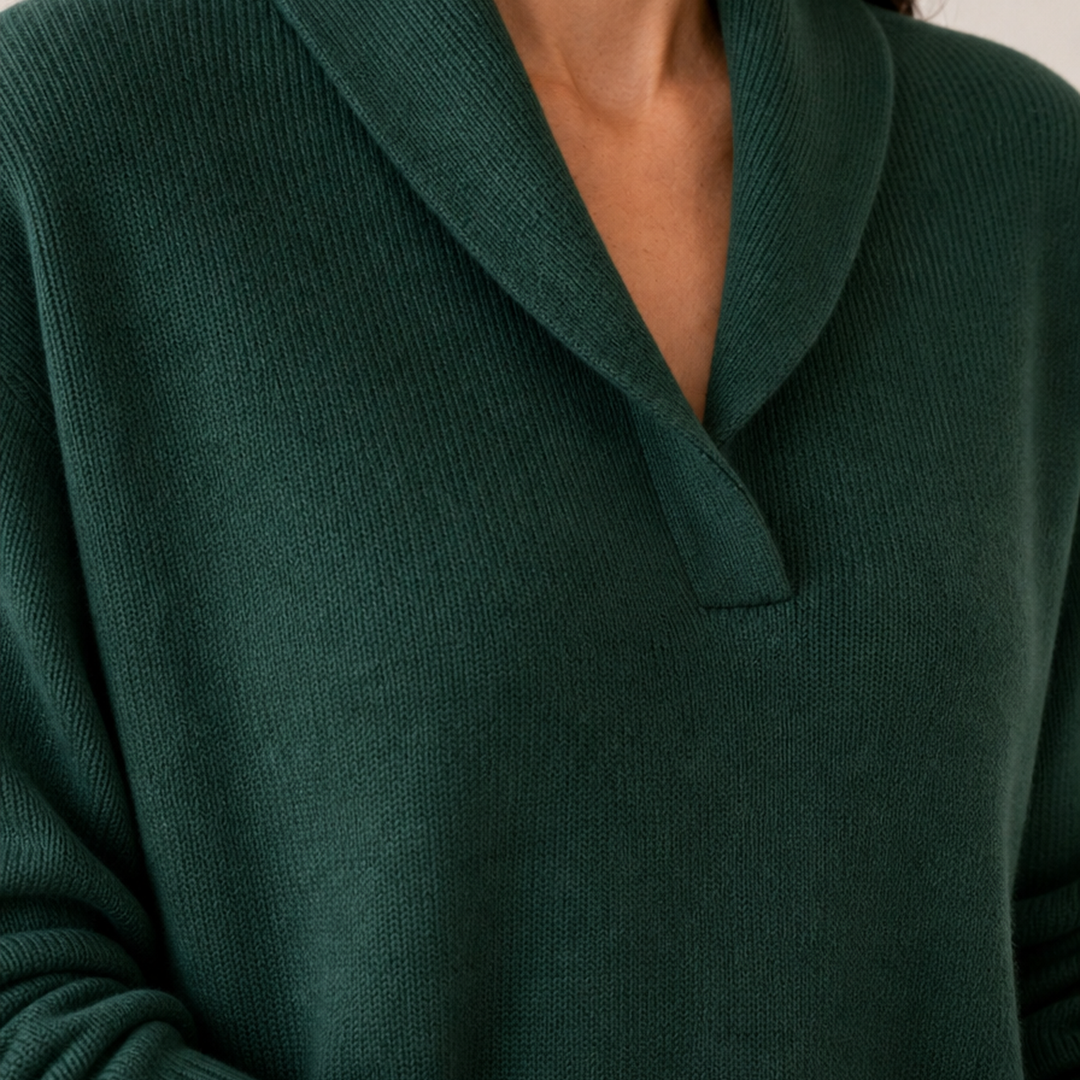 Freya-Belle Shawl Collar Sweater
