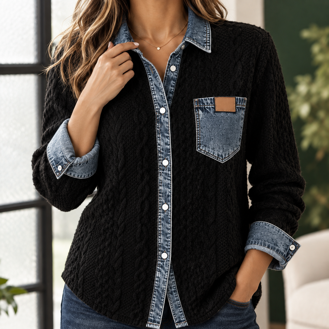Adrienne-Lane Cable Knit Overshirt