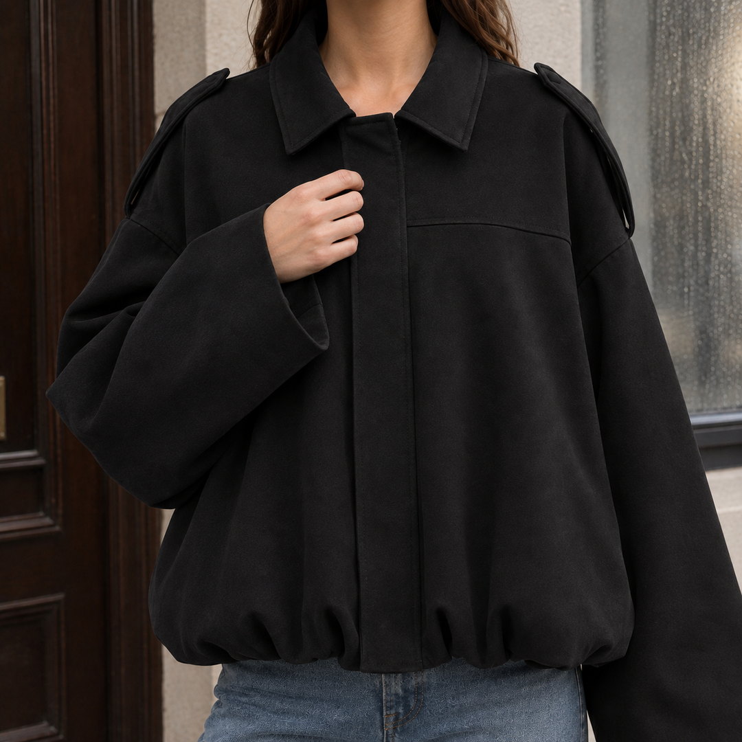 Elise-June Suede Bomber Jacket