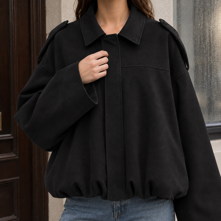 Elise-June Suede Bomber Jacket