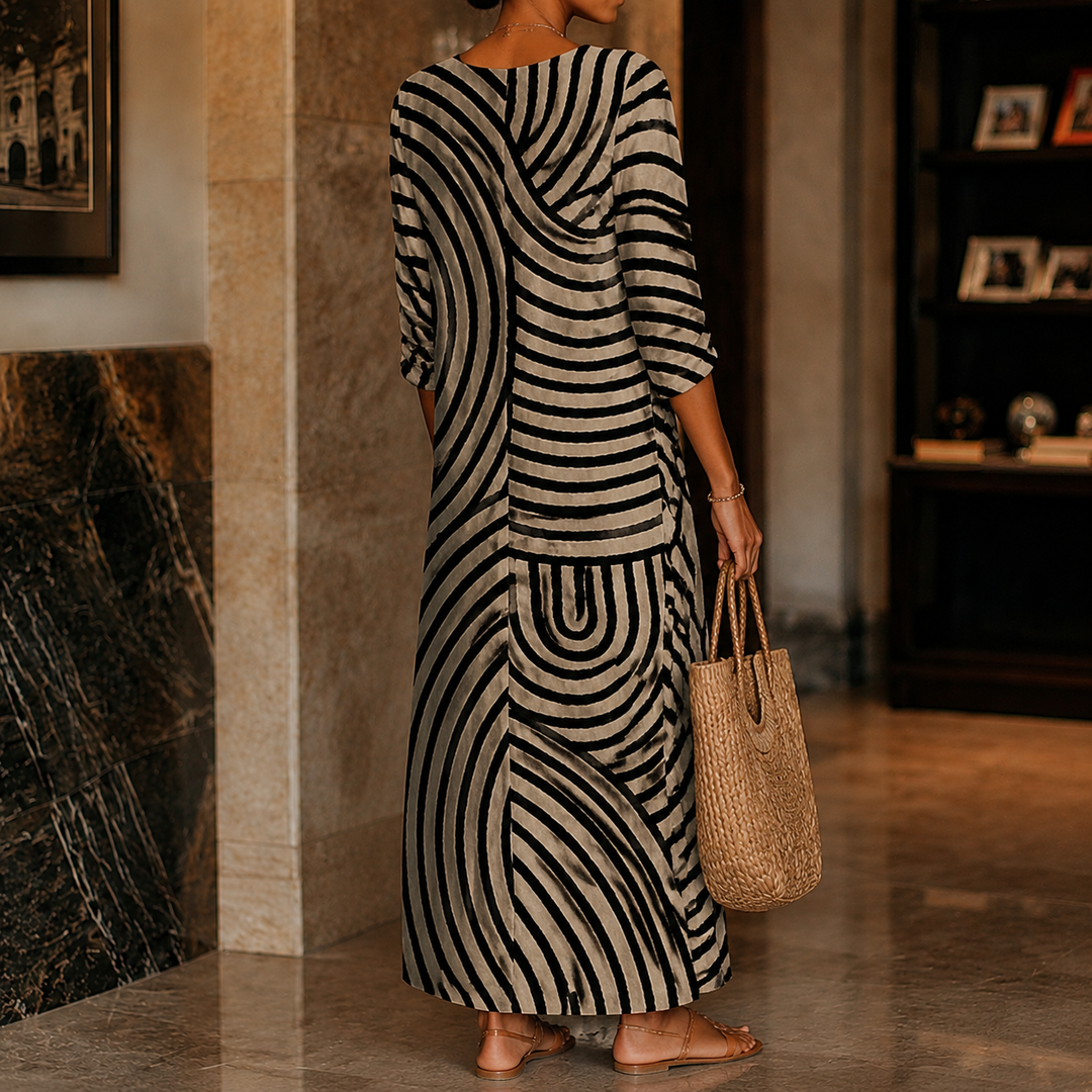 Stella-Rose Abstract Midi Dress