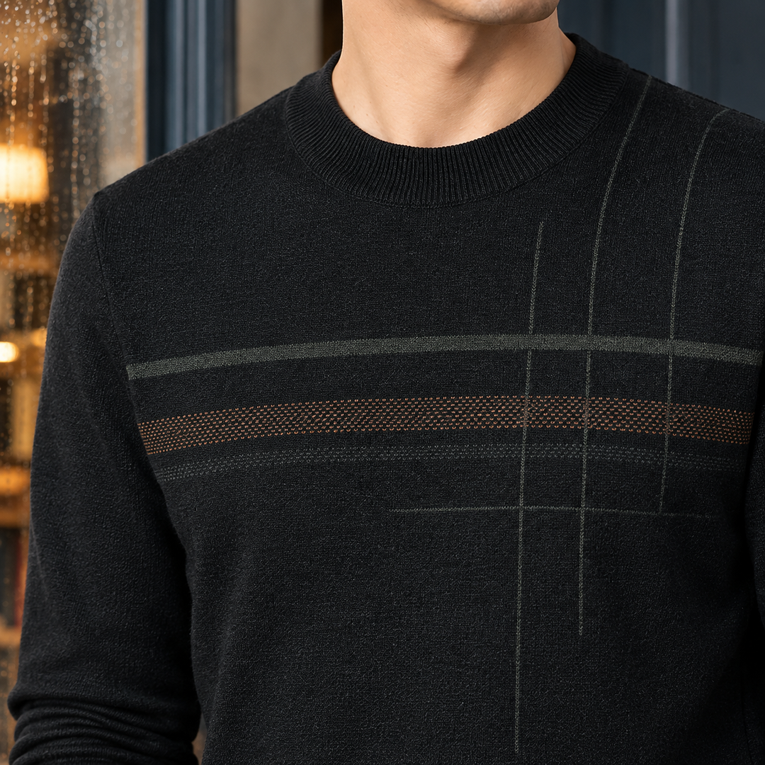 Brendan Geometric Knit Sweater