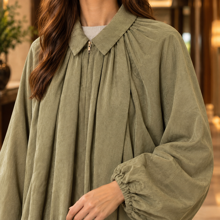 Dorothea-Sage Balloon Jacket