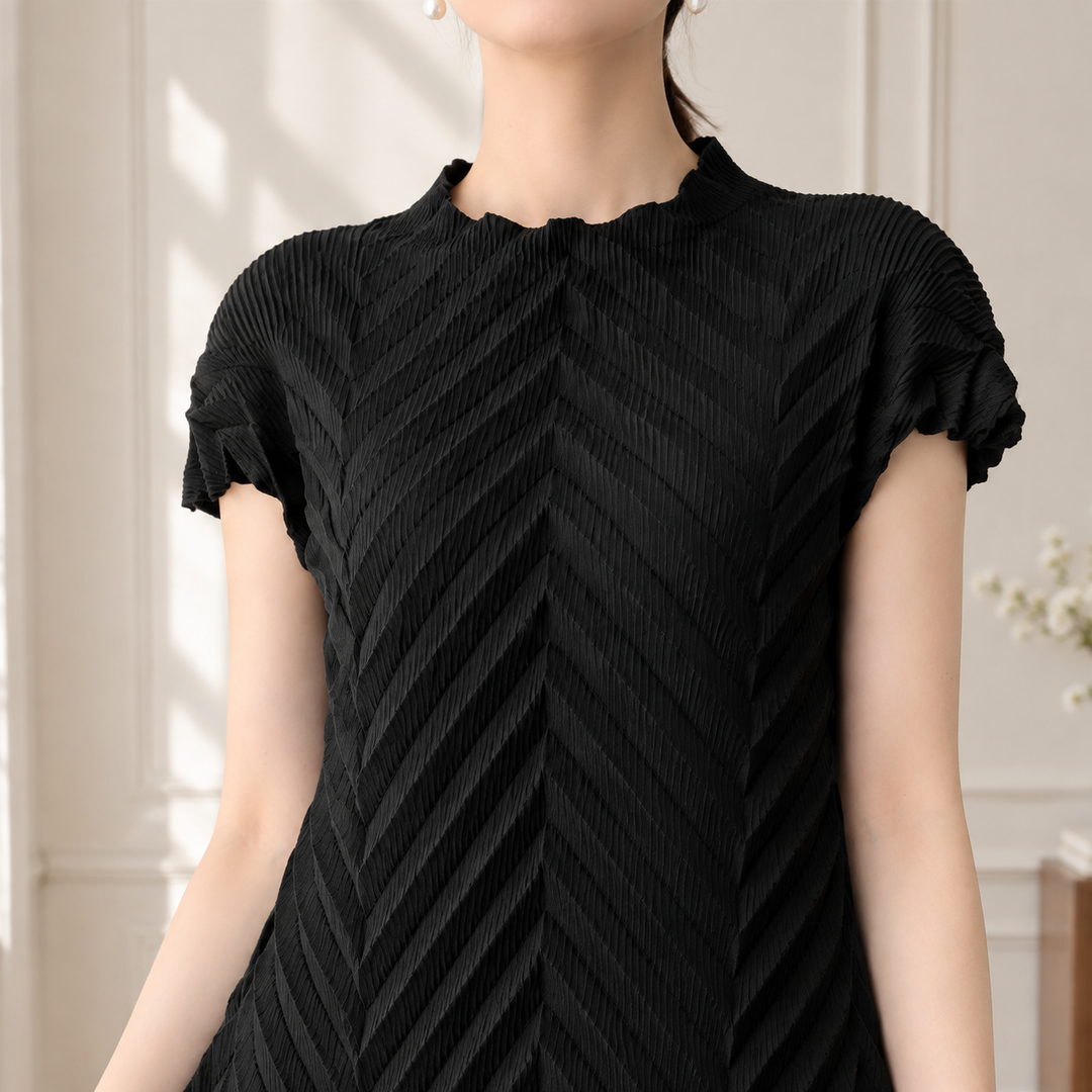 Cerys-Elise Chevron Dress