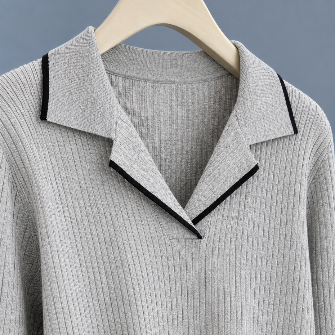 Joelle Contrast Collar Sweater