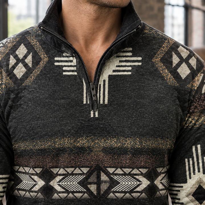 Valentin Geometric Quarter Zip