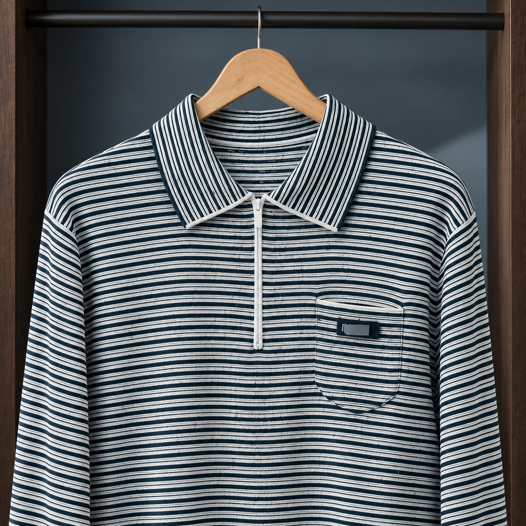 Oriane-Hope Striped Polo Sweater