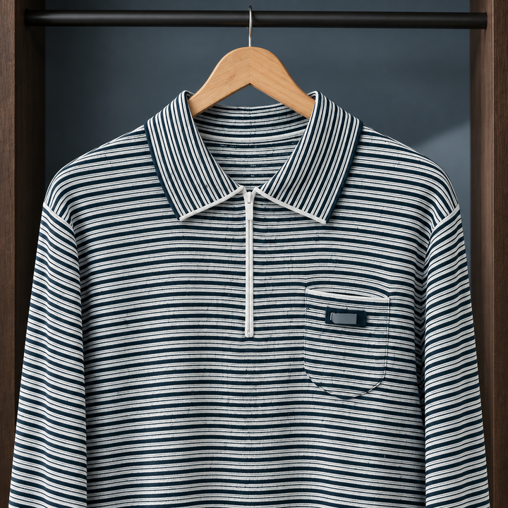 Oriane-Hope Striped Polo Sweater