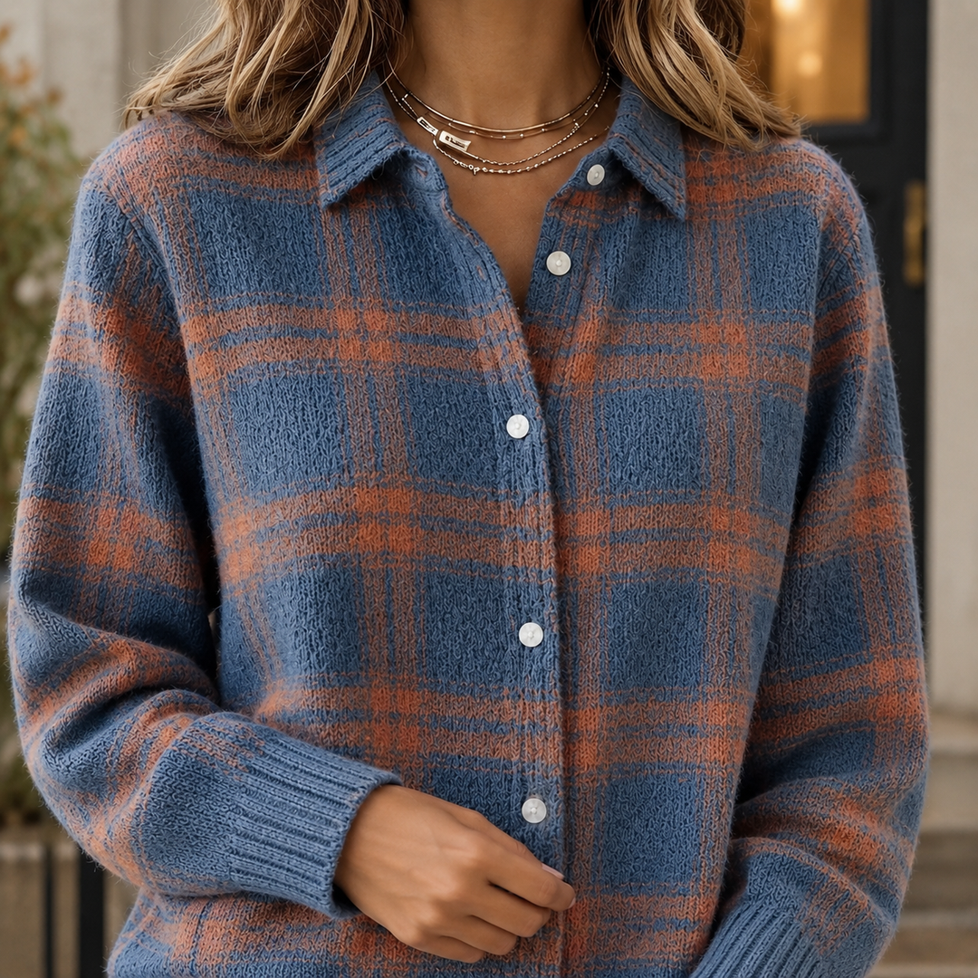 Angelique-Claire Plaid Overshirt