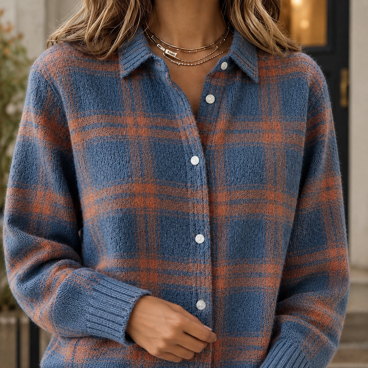 Angelique-Claire Plaid Overshirt