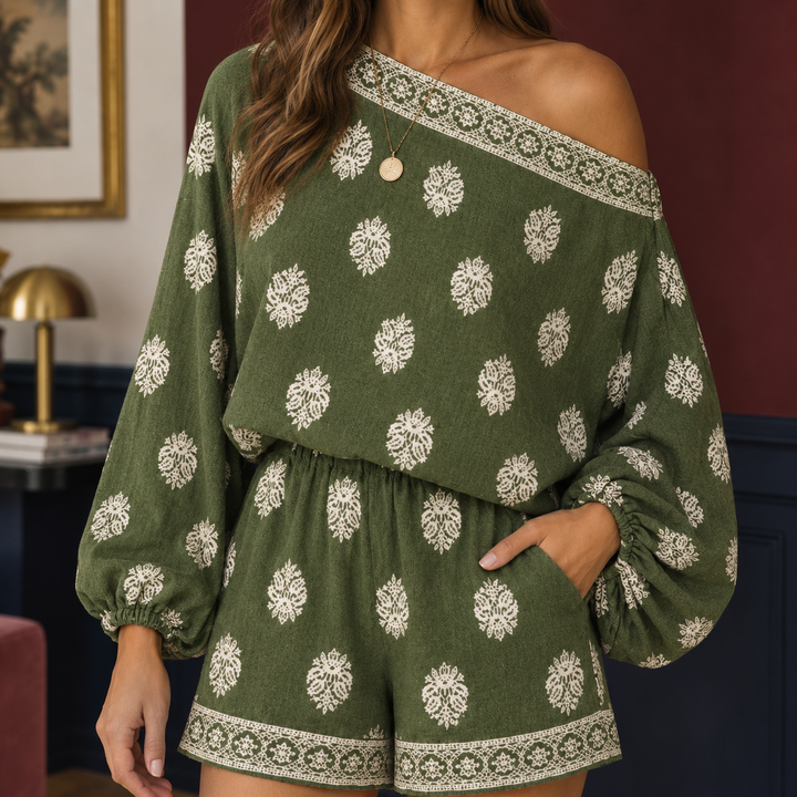 Giulia-Grace Printed Playsuit