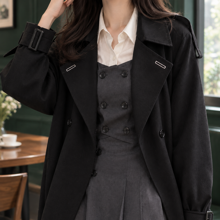 Flavia-June Double Breasted Overcoat