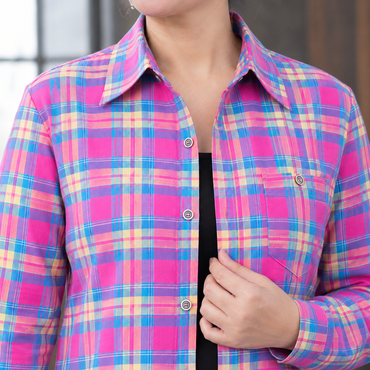 Stephanie Relaxed Plaid Shirt