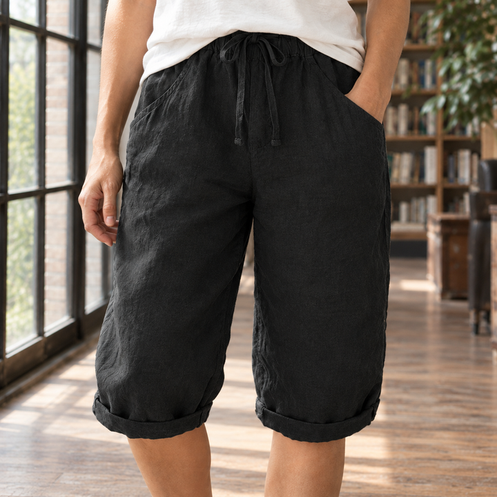 Olympia-Louise Relaxed Capri Pants