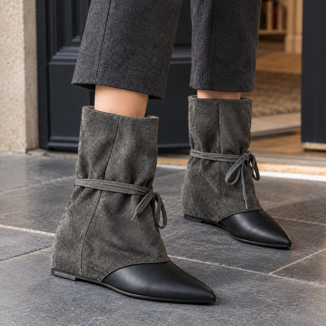 Campani Suede Wedge Boots
