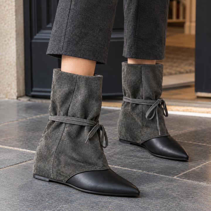 Campani Suede Wedge Boots