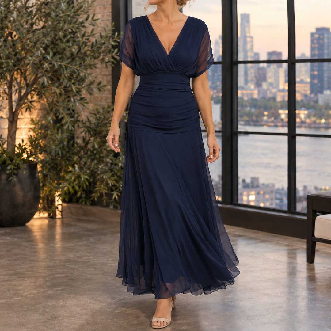Sylvie-Elise Draped Maxi Dress