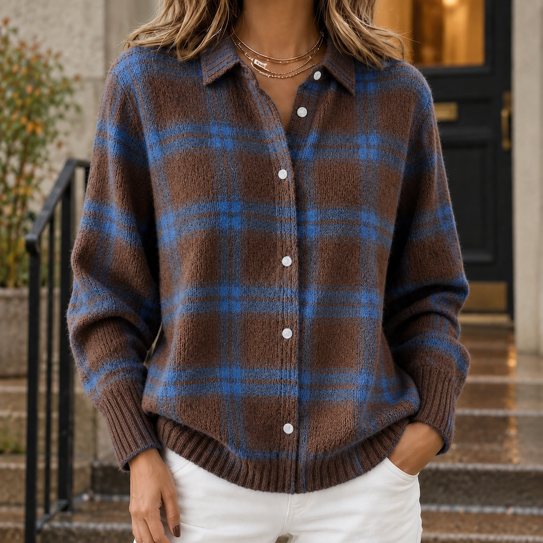Angelique-Claire Plaid Overshirt