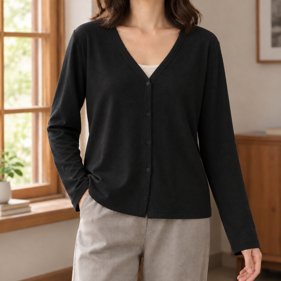 Hyacinth Button Front Cardigan