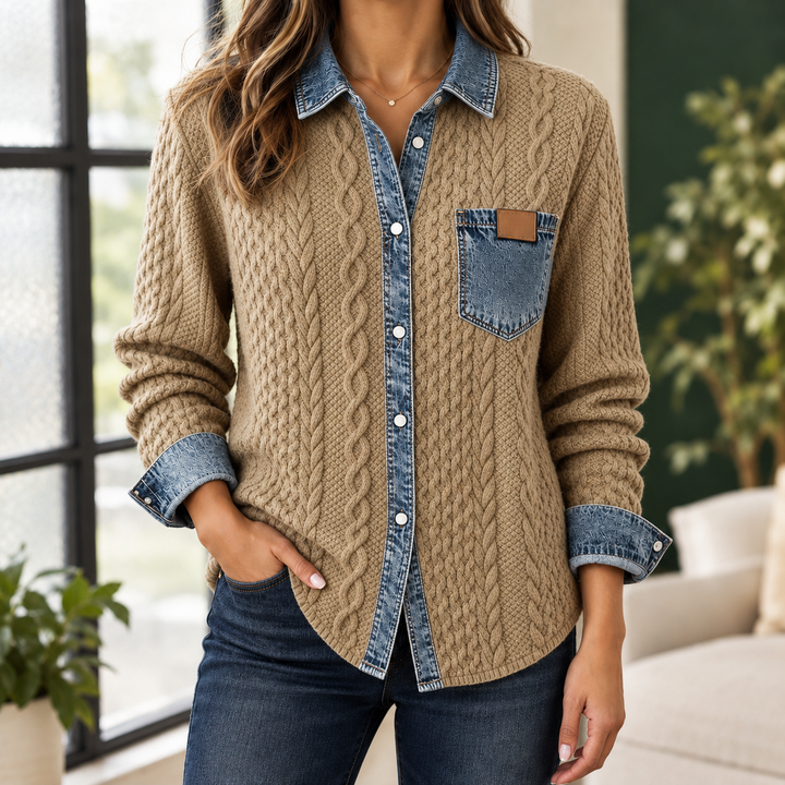 Adrienne-Lane Cable Knit Overshirt