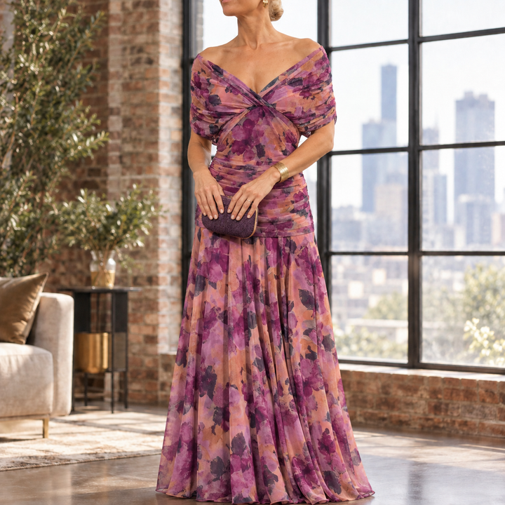 Colette-Louise Draped Maxi Dress