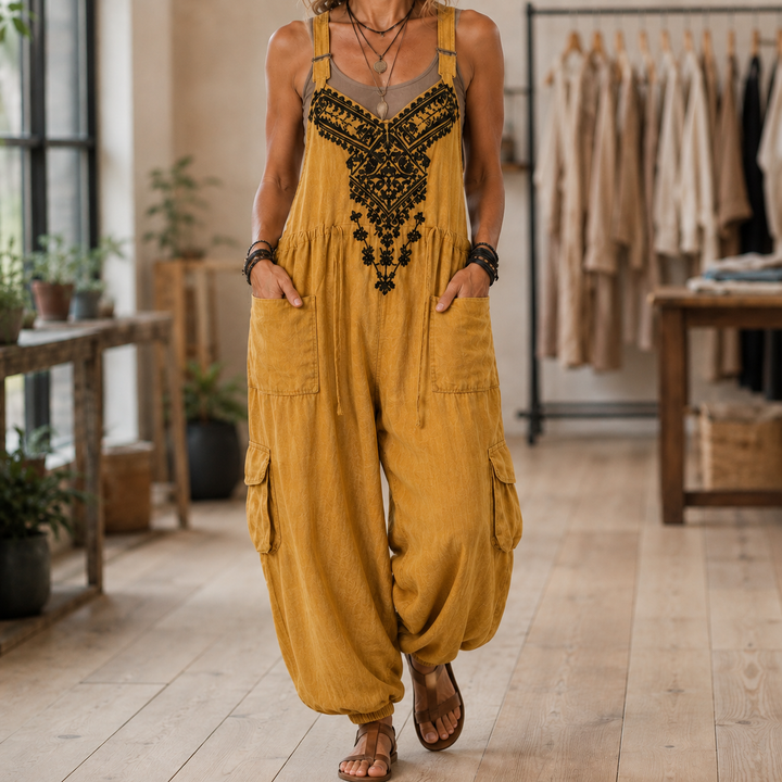 Celeste-Rose Embroidered Jumpsuit