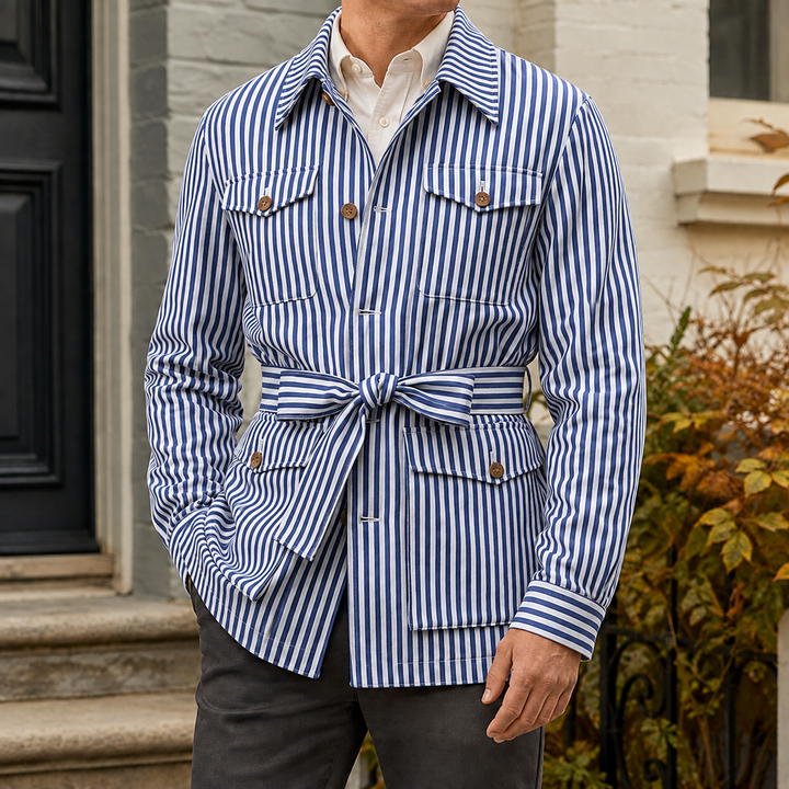 Dorian Striped Safari Jacket