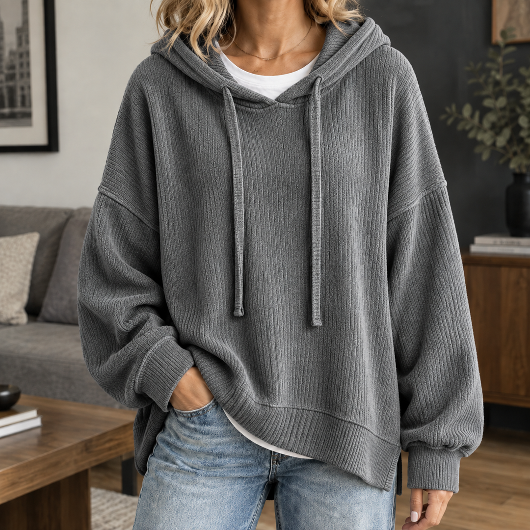 Tara Ribbed Hoodie