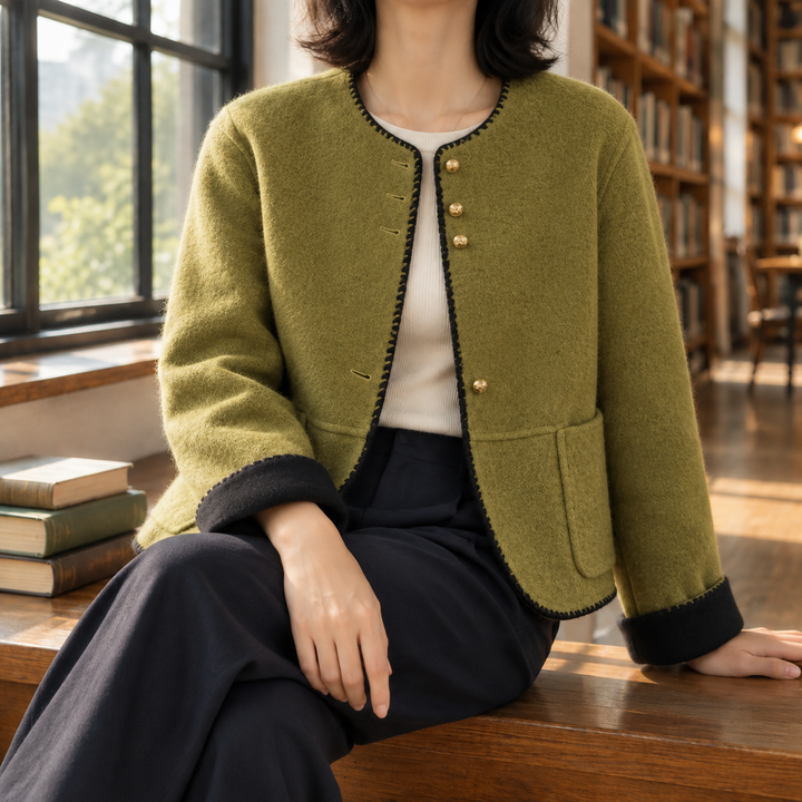 Apolline-Kate Contrast Trim Jacket