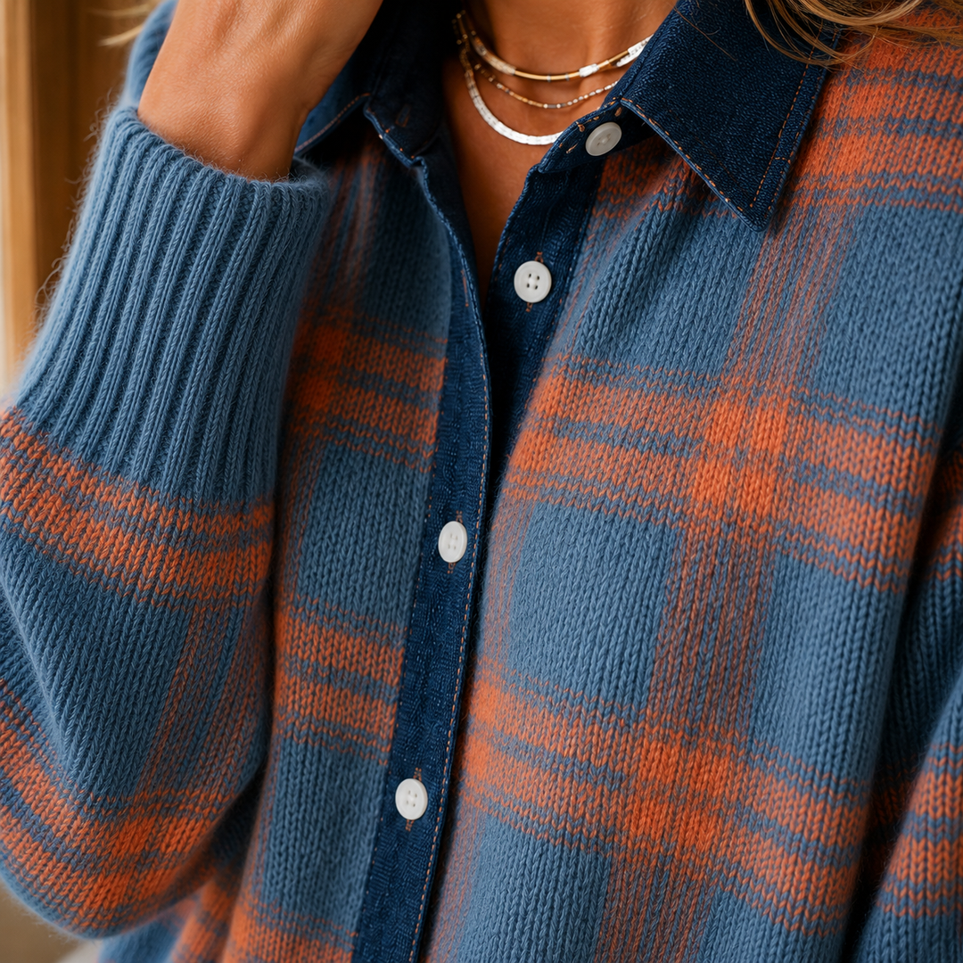 Sabina Plaid Sweater