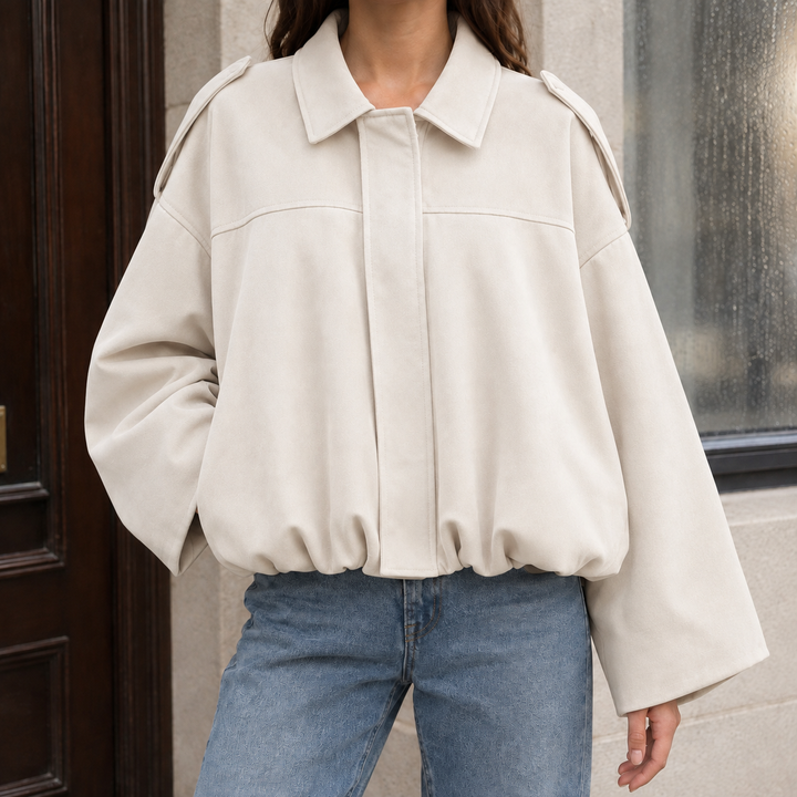 Elise-June Suede Bomber Jacket