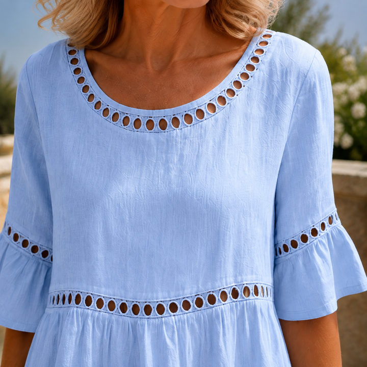 Estella-Rae Eyelet Midi Dress