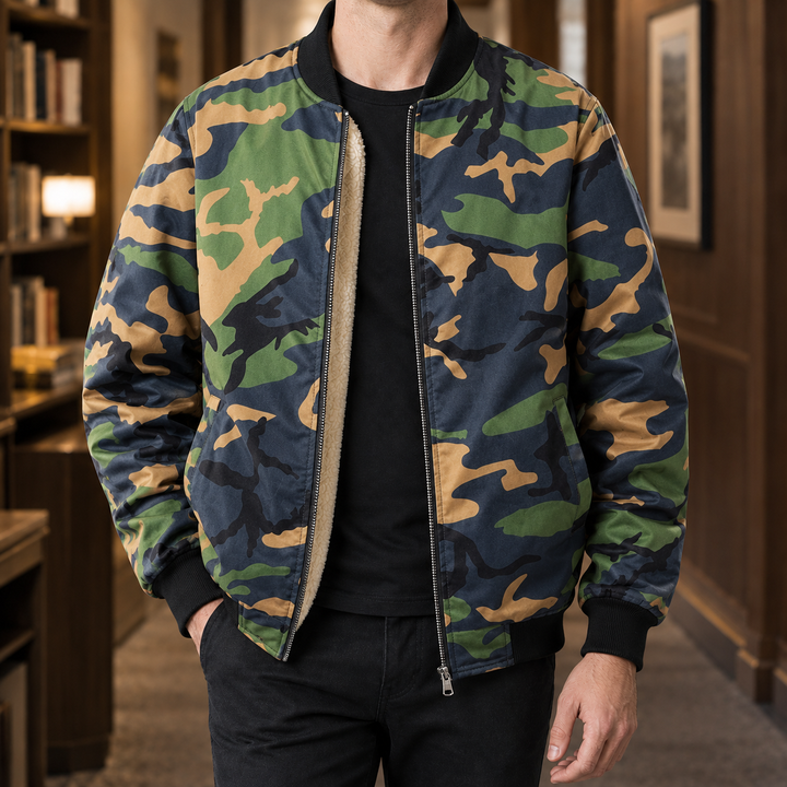 Finley Camouflage Bomber Jacket