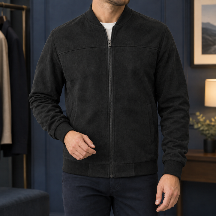 Hadrian Suede Bomber Jacket