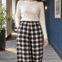 Plaid Black White