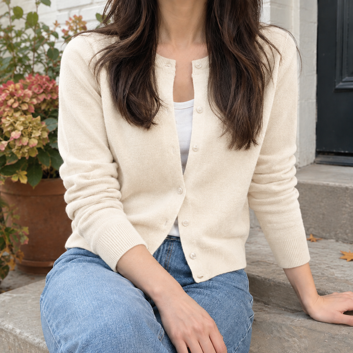 Winona-Grace Round Neck Cardigan