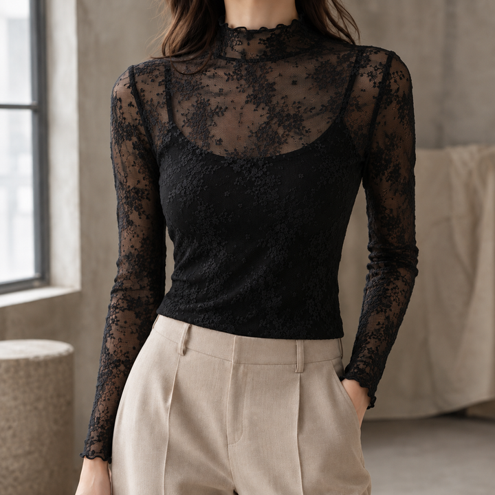 Anouk-Faye Mock Neck Top