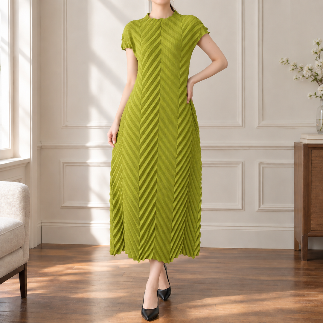 Cerys-Elise Chevron Dress