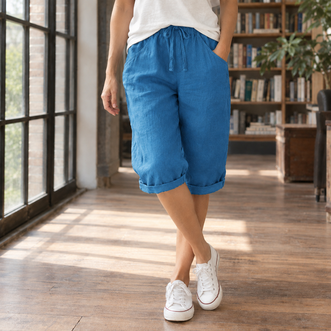 Olympia-Louise Relaxed Capri Pants