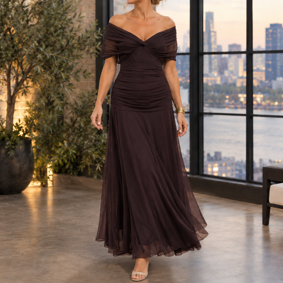 Sylvie-Elise Draped Maxi Dress