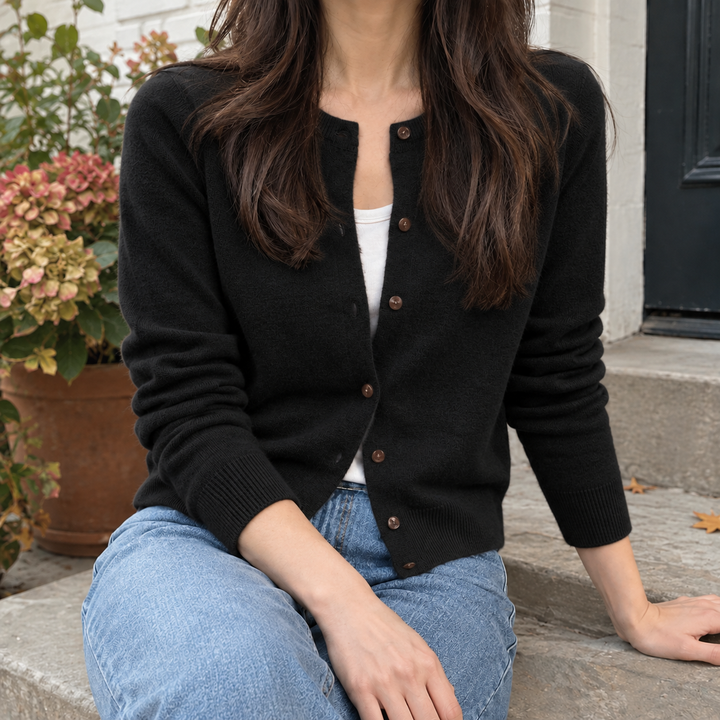 Winona-Grace Round Neck Cardigan