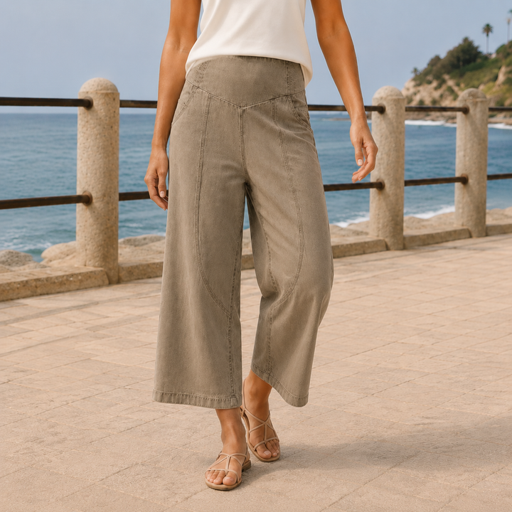 Meredith-Elise Sculpted Wide Leg Pants