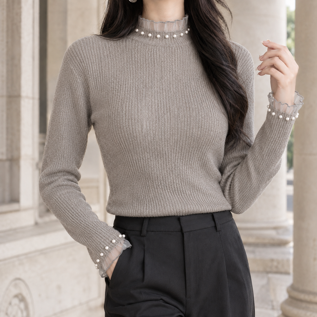 Idalia-Rae Pearl Trim Sweater