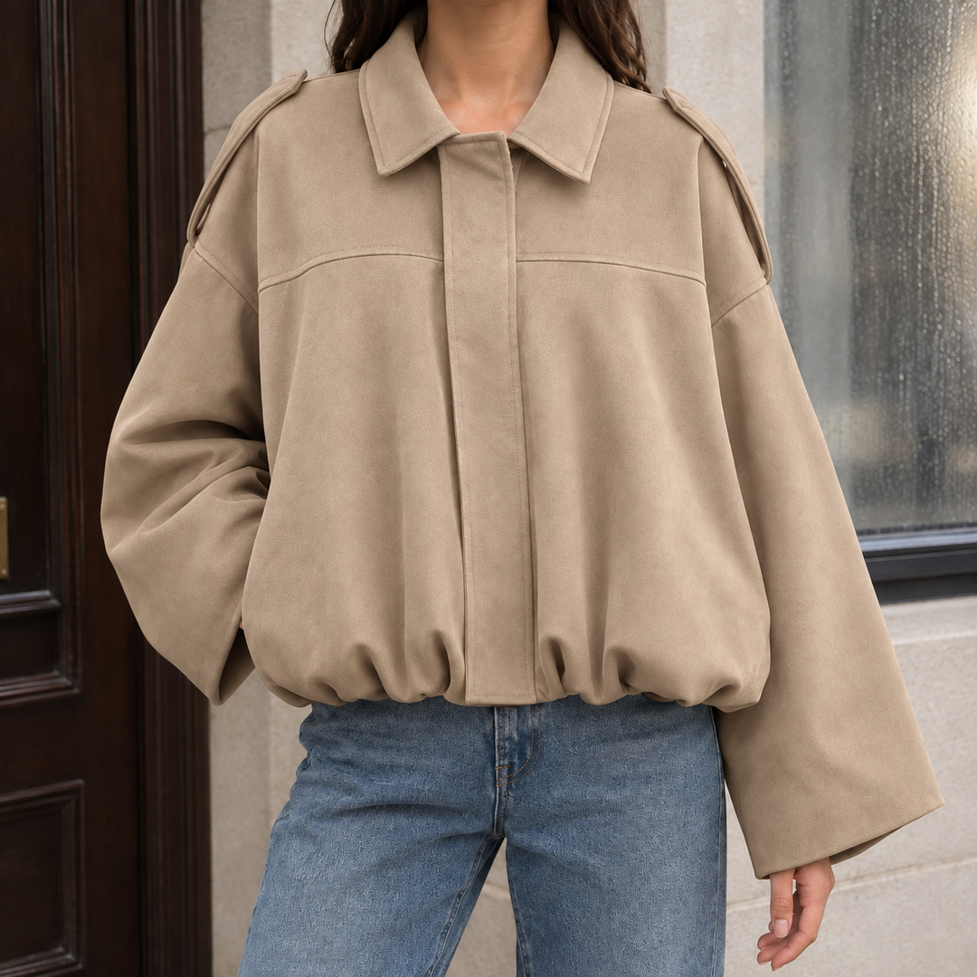 Elise-June Suede Bomber Jacket