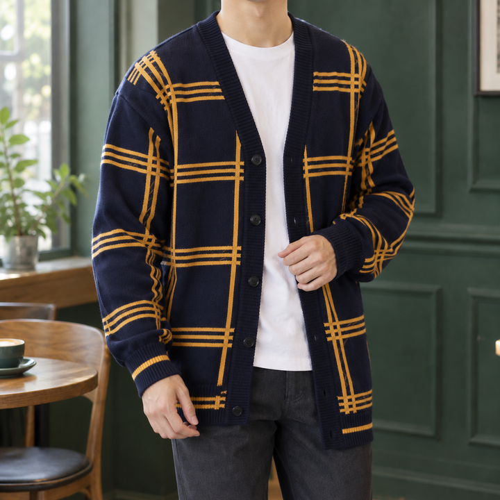 Peregrine Check Cardigan